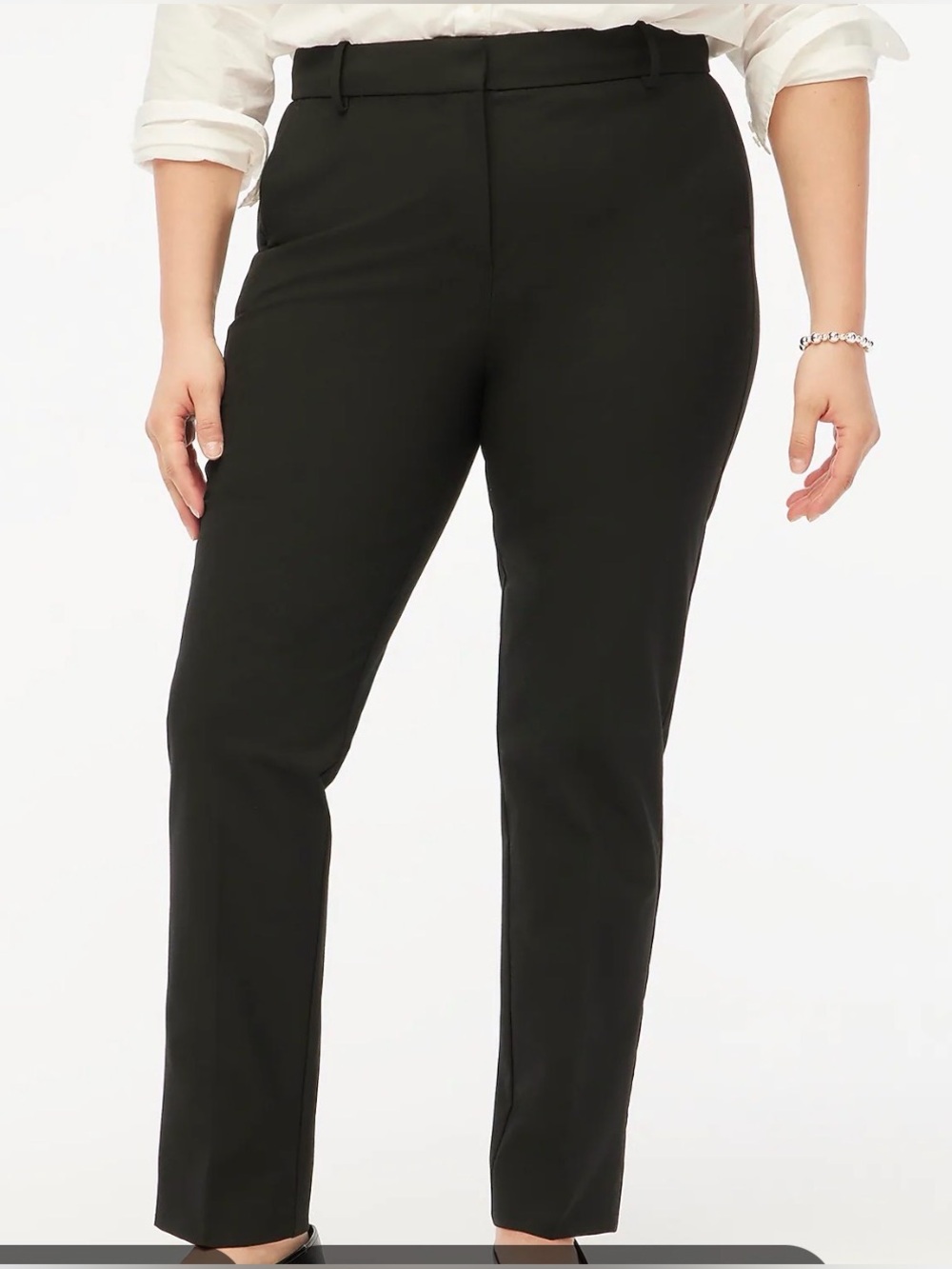 NWT J.Crew Factory Slim-Fit Full-Length Trouser Pants Black Size 16